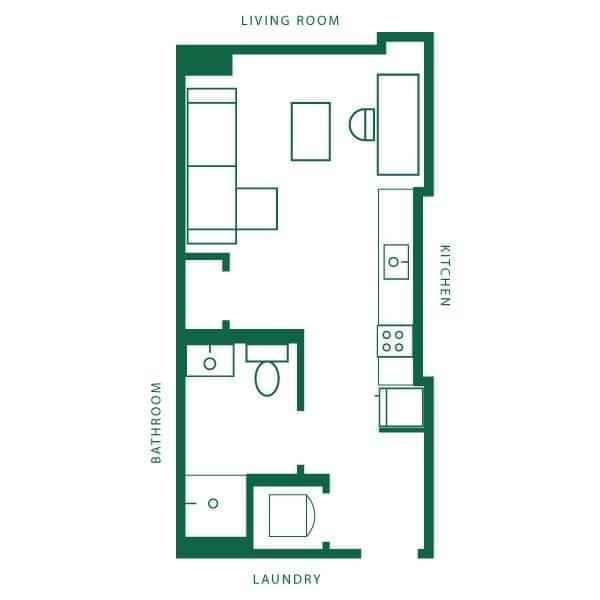 1 Bedroom - 1 Bathroom