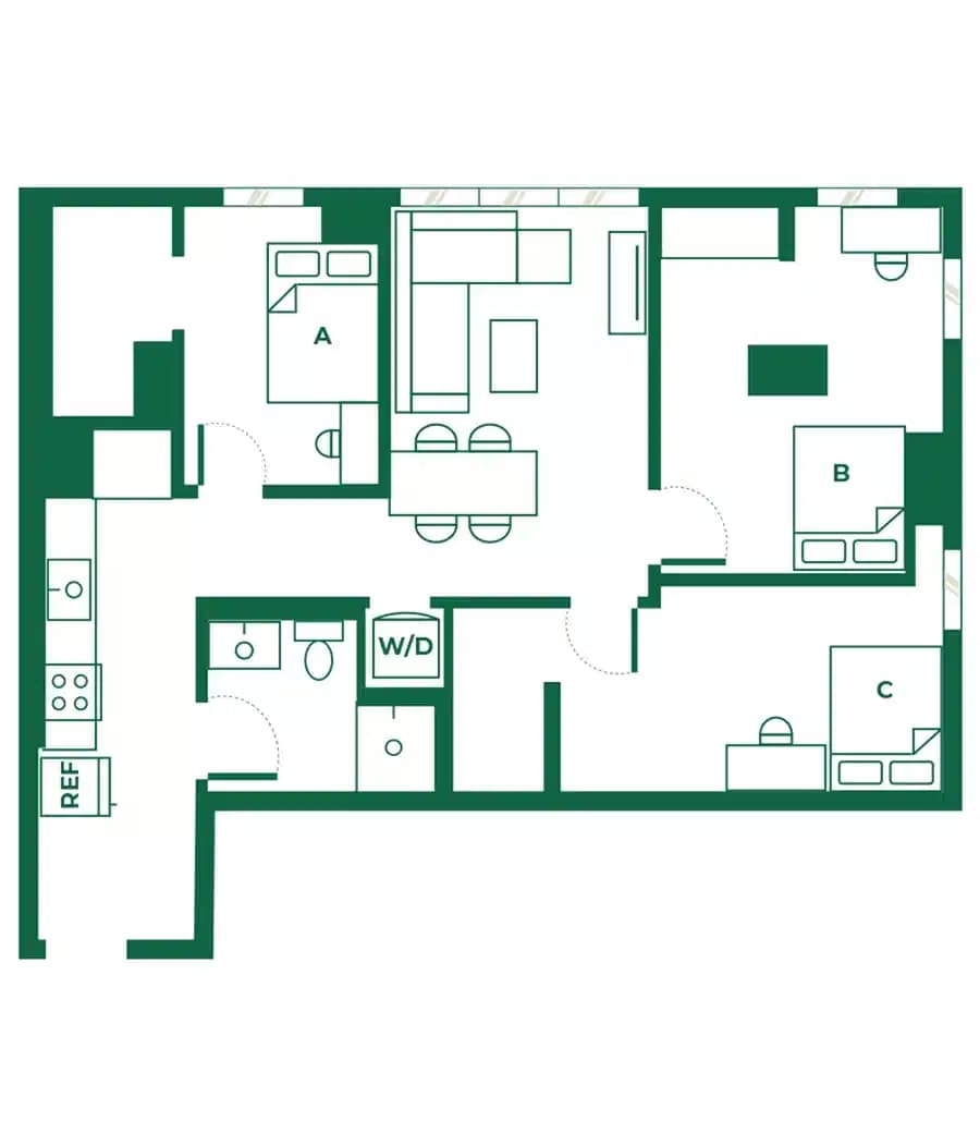 3 Bedroom 1 Bathroom