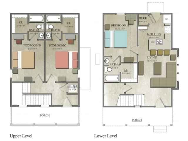 3 Bedroom - 3 Bathroom Coupled Cottage