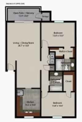 2 Bed 2 Bath