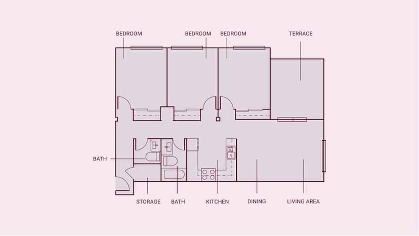 3 Bed 1.5 Bath