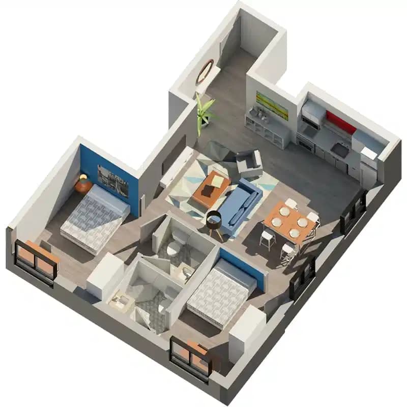 2 Bed 2 Bath - Image 8