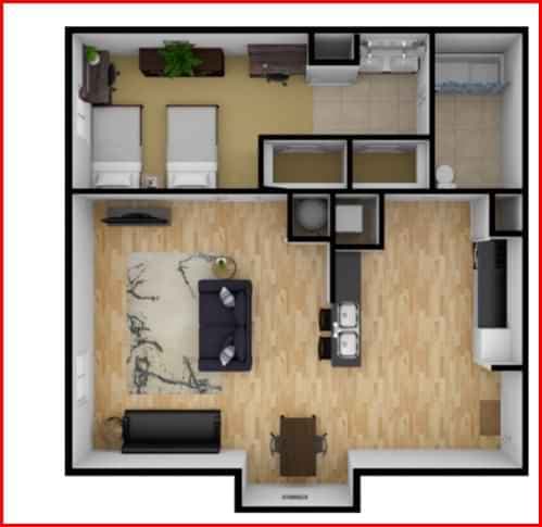 1 Bedroom 1 Bathroom  - Image 2