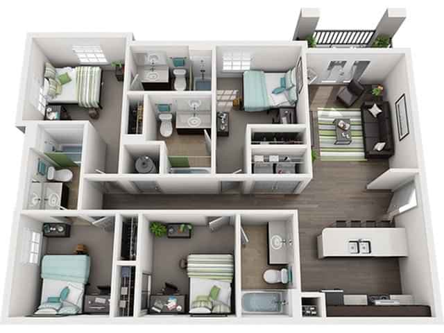 4 Bed 4 Bath Monroe - Image 9