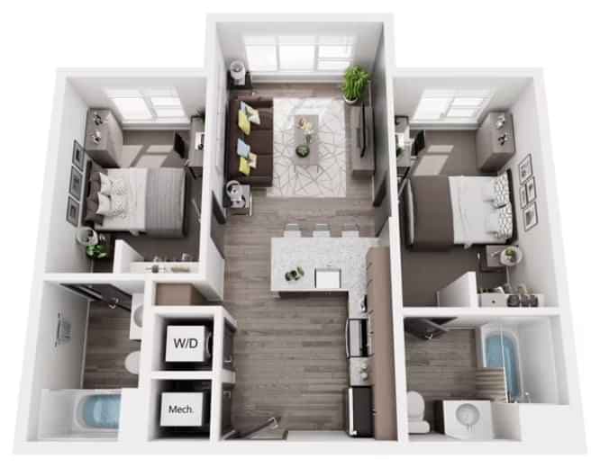 2 Bedroom, 2 Bathroom - Image 6