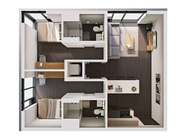 2 Bedroom 2 Bathroom B - Image 2