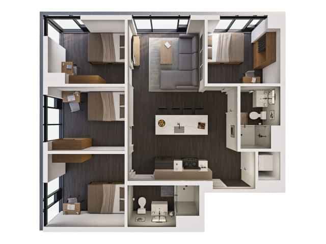 4 Bedroom 2 Bathroom Penthouse A - Image 2