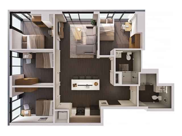 4 Bedroom 2 Bathroom B - Image 2