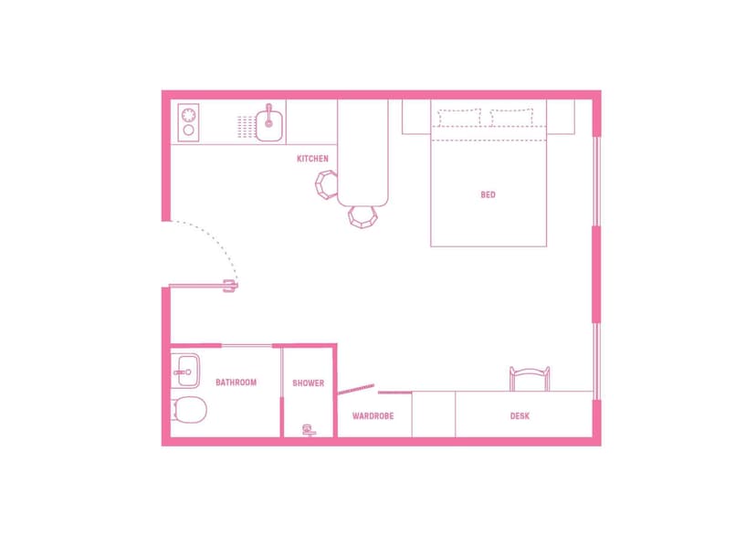 Large Studio, Queen Bed
