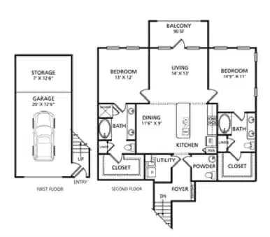 2 Beds 2.5 Baths - Image 7