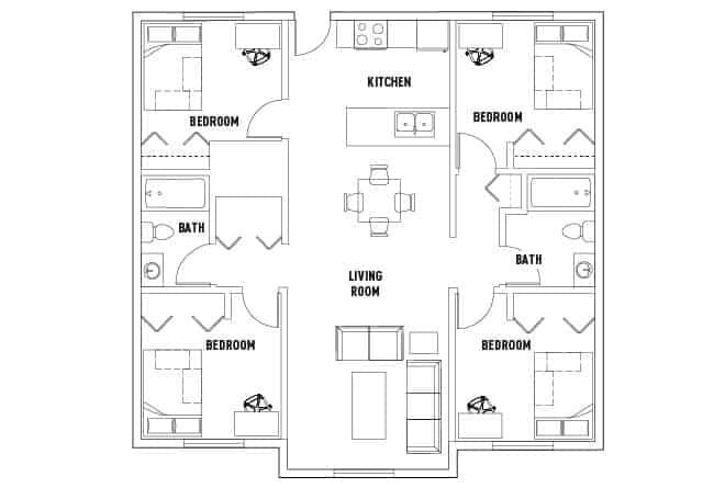 4 Bed 2 Bath - Image 3