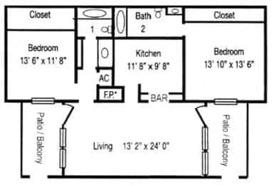 2 Bed 2 Bath - Image 2