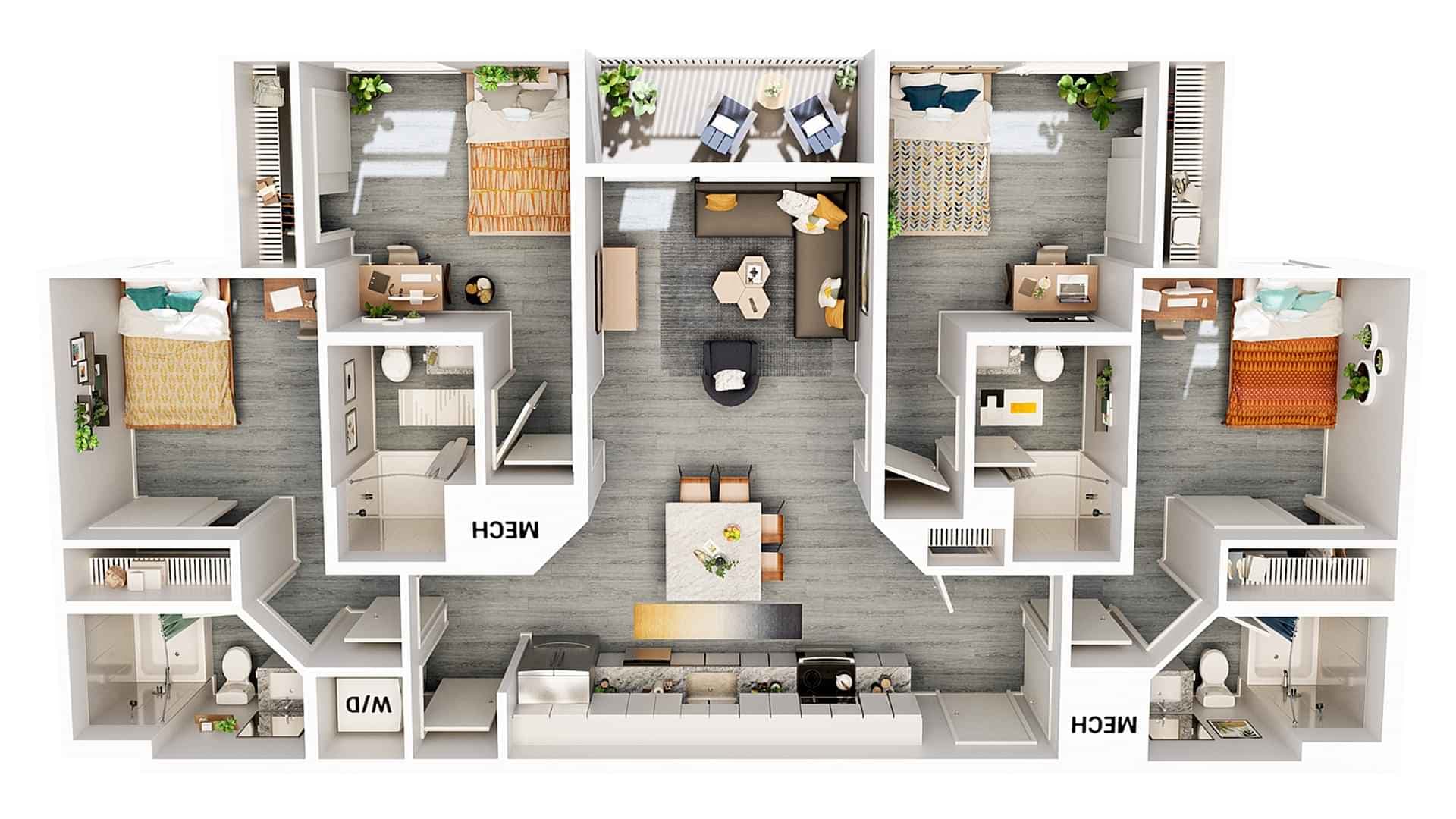 4 Bed 4 Bath D1 - Image 7