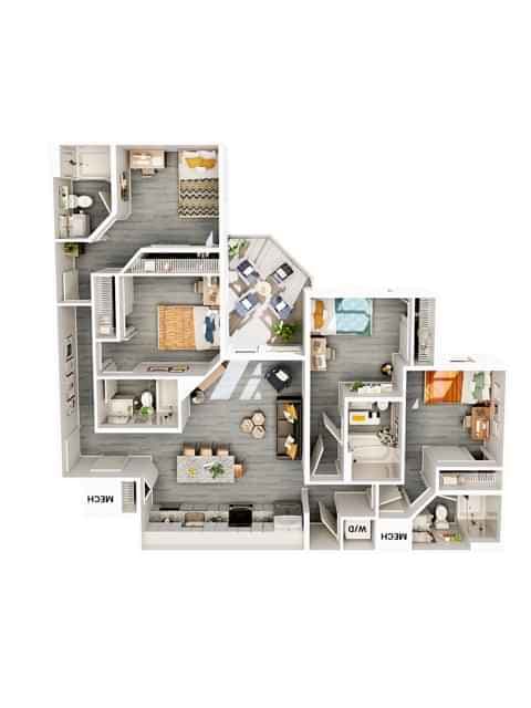 4 Bed 4 Bath D2 - Image 2