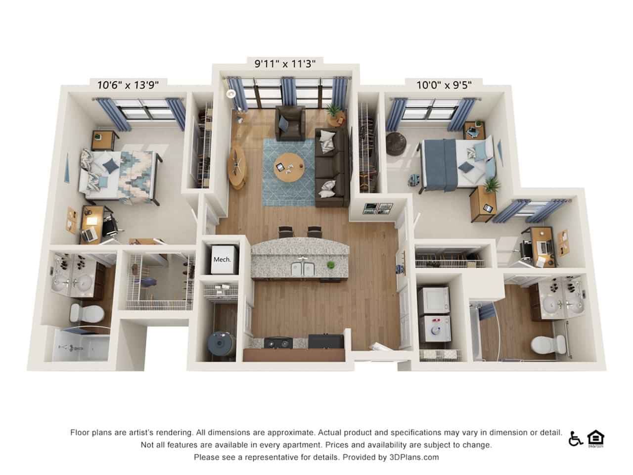 2 Bedroom 2 Bathroom - Image 3