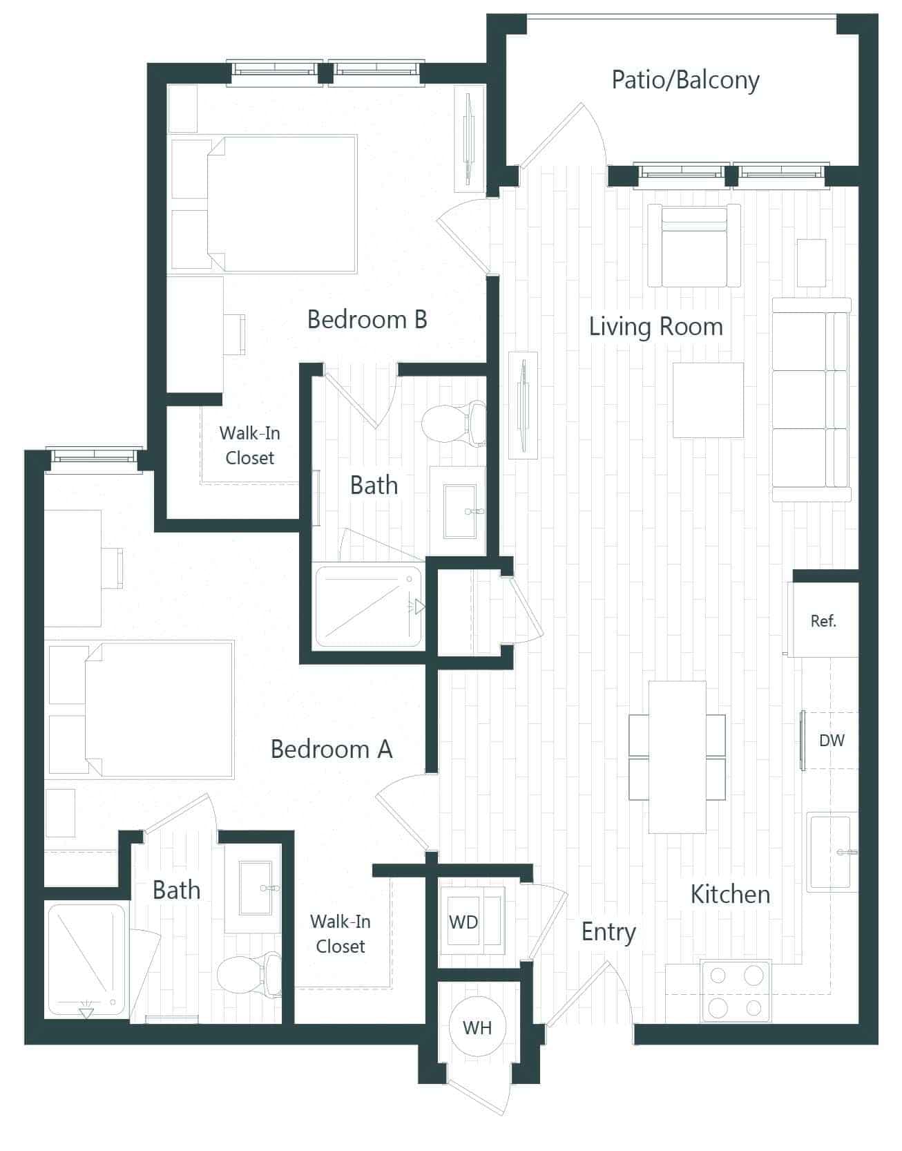 2 Bed 2 Bath - Image 1
