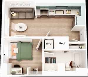 1 Bed 1 Bath - Image 2