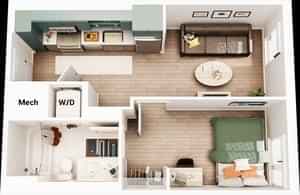 1 Bed 1 Bath - Image 1