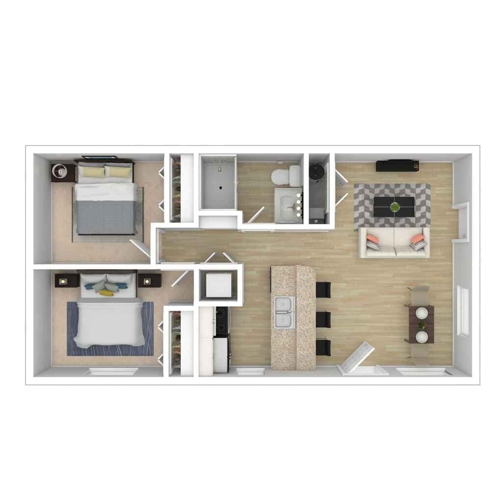 2 Bedroom 1 Bathroom - Image 3