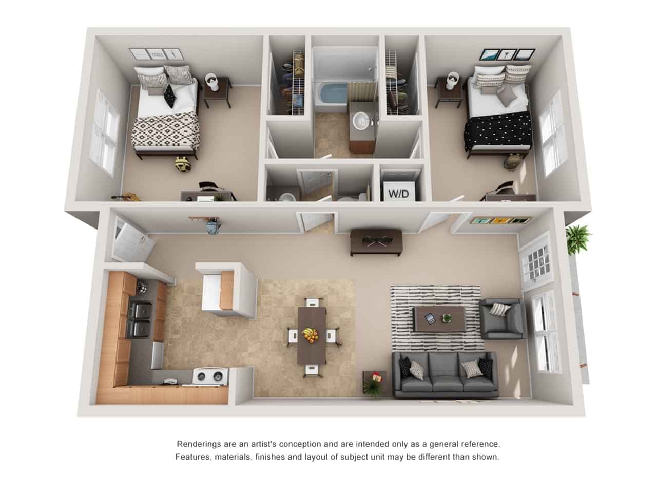 2 Bedroom 1 Bathroom - Image 7