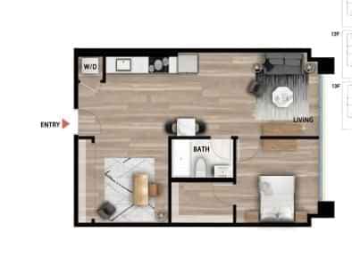 1 Bed 1 Bath + Den - Image 2