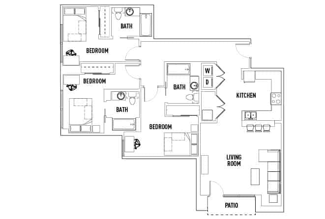 3 Bedroom 3 Bathroom