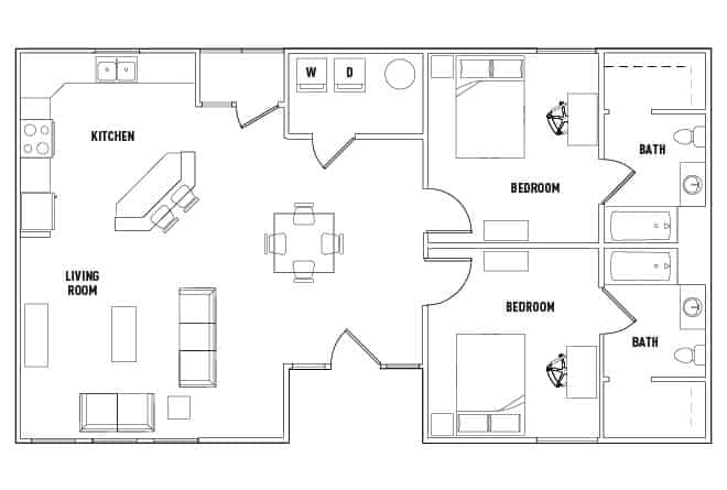 2 Bedroom 2 Bathroom
