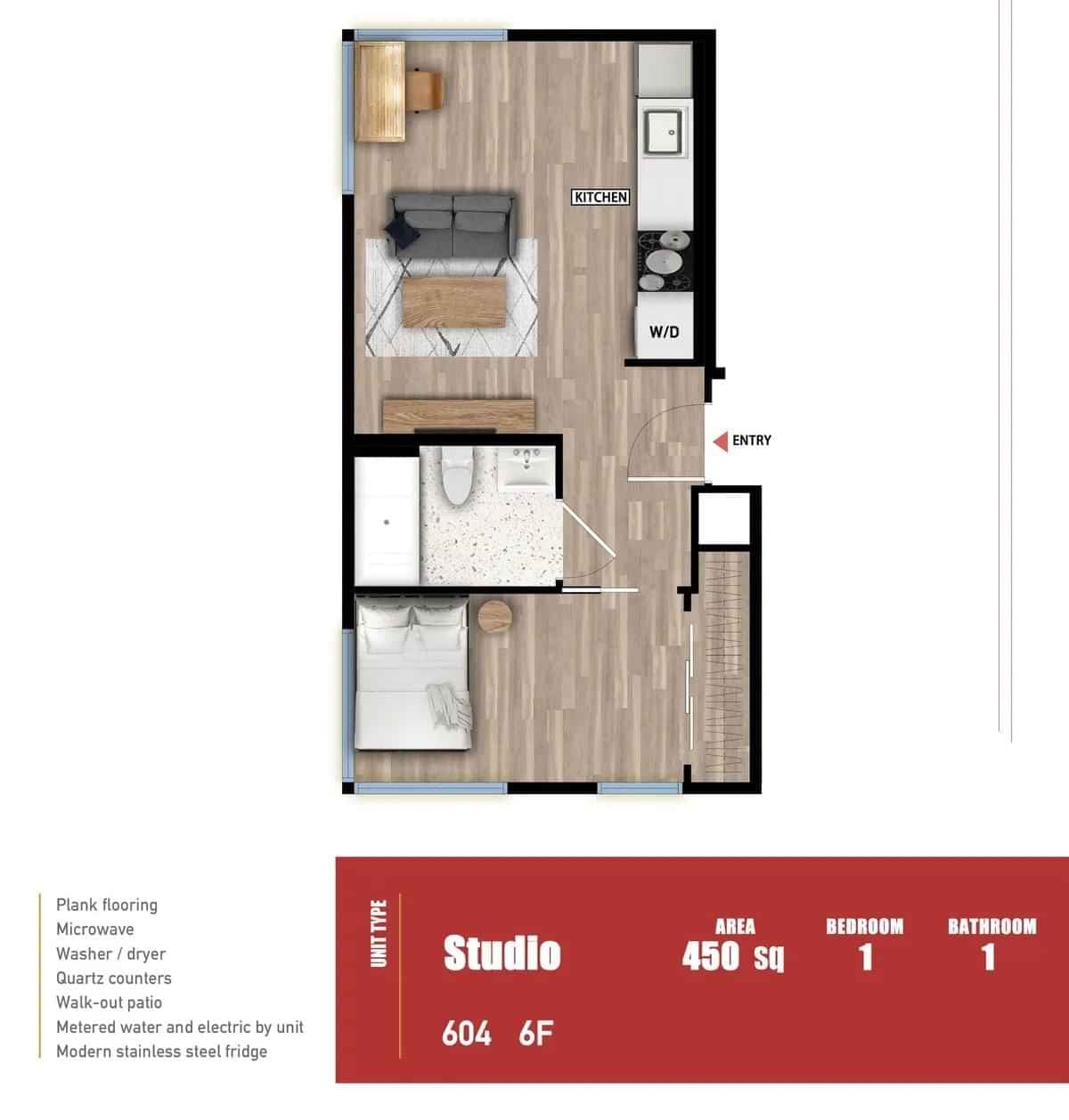 1 Bed 1 Bath - Image 1