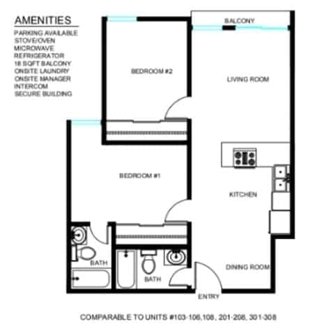 2 Bed 2 Bath - Image 3