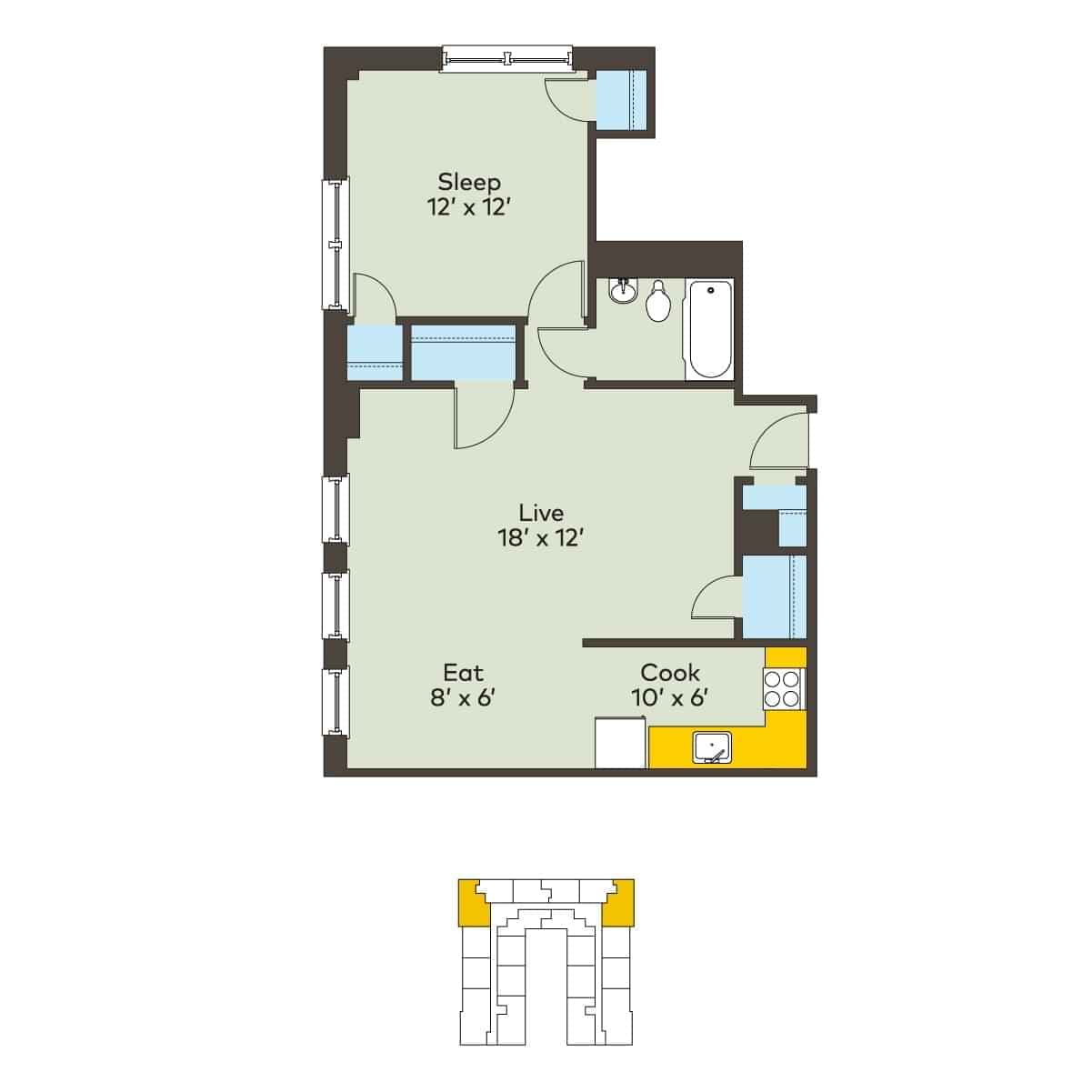1 Bed 1 Bath - Image 17