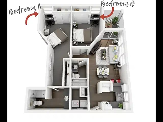 2 Bed 2 Bath - Image 2