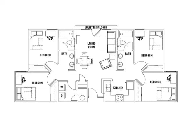 4 Bed 2 Bath