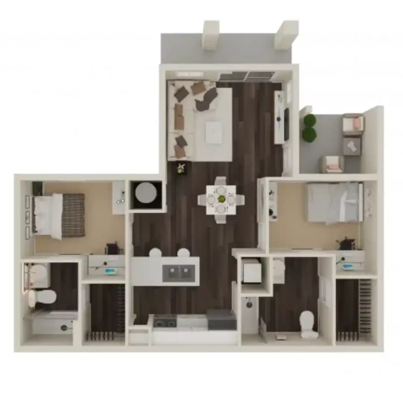 Titan Deluxe - Private Room - Private Bath (2 Bed - 2 Bath)
