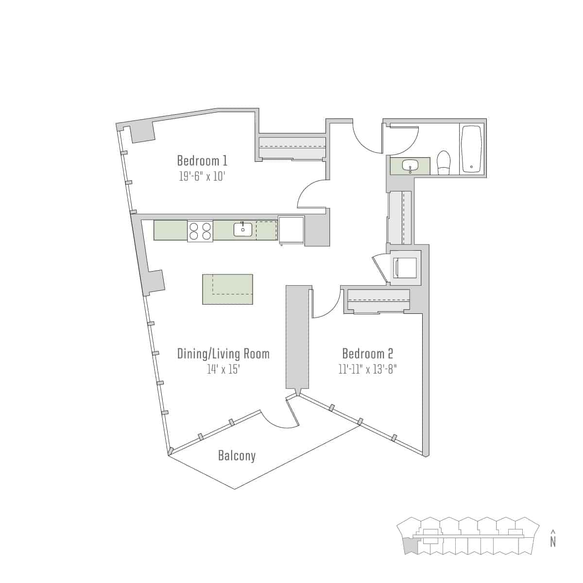 2 Bedroom 1 Bathroom - Image 17