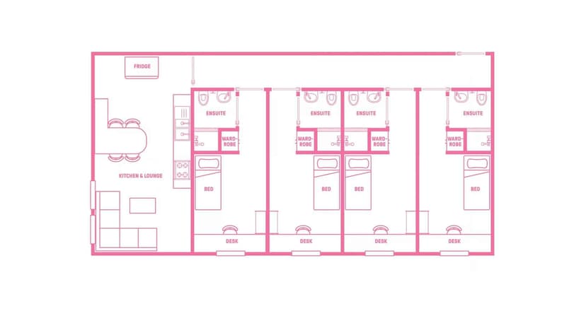 4 Bedroom Ensuite, King Single Bed - Image 4