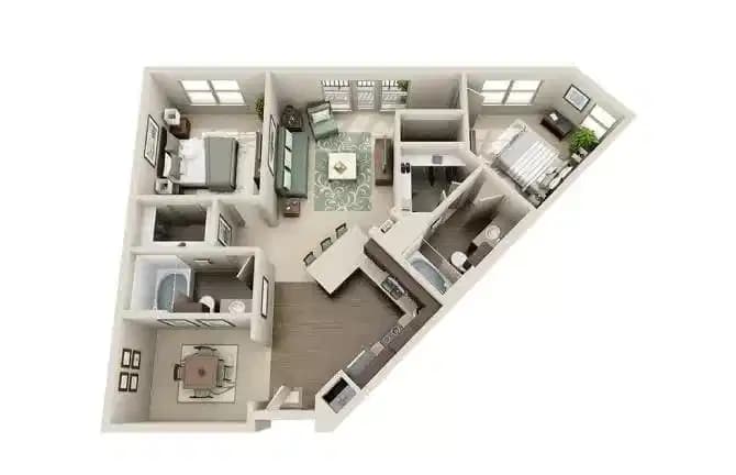 2 Bedrooms 2 Bathrooms - Image 3