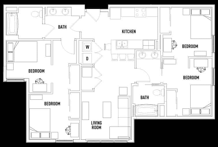 2 Bedroom 2 Bathroom