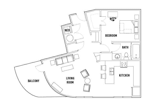 1 Bedroom 1 Bathroom - Image 2