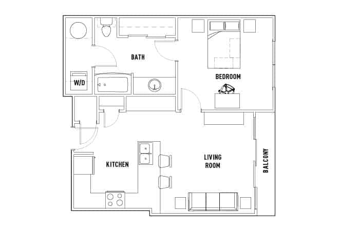 1 Bedroom 1 Bathroom - Image 4