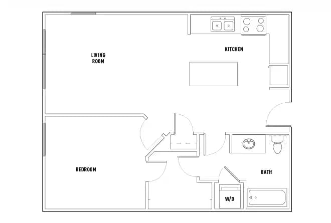 1 Bedroom 1 Bathroom - Image 3