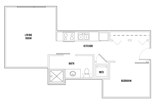 1 Bedroom 1 Bathroom - Image 2