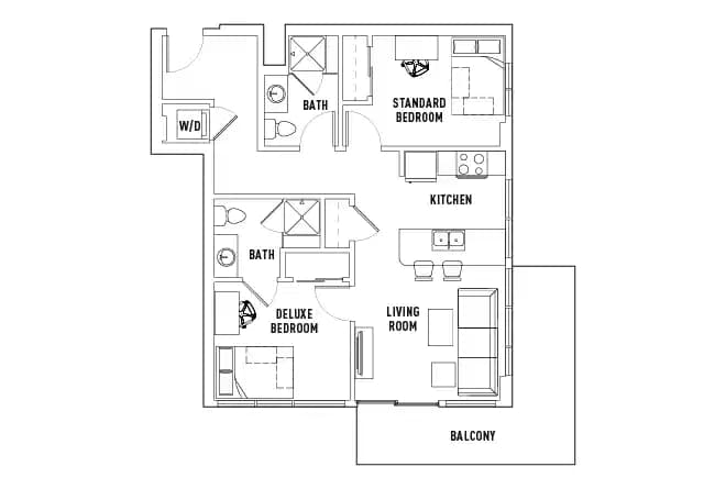 2 Bed 2 Bath - Image 2