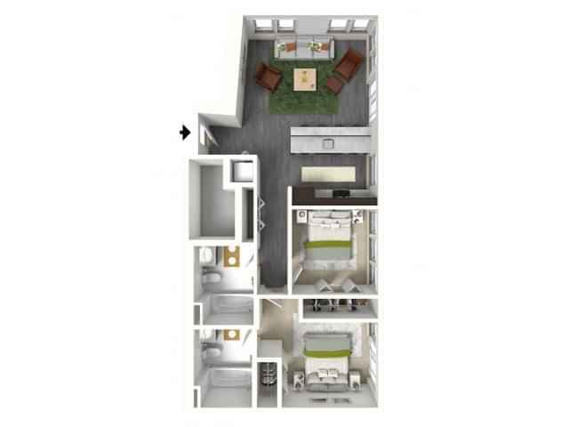 Private Room - Private Bath (2 bed - 2 bath) - Image 2