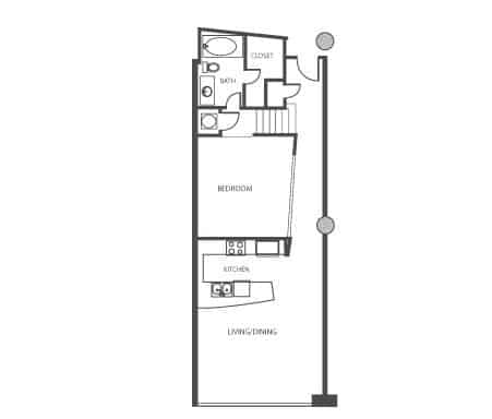 1 Bed 1 Bath 