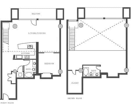 2 Bed 2.5 Bath Penthouse