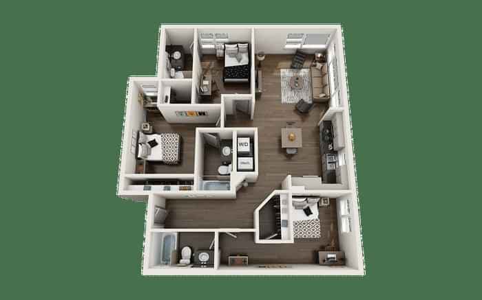 Private Room - Axis (3 Bed - 3 Bath) - Image 6