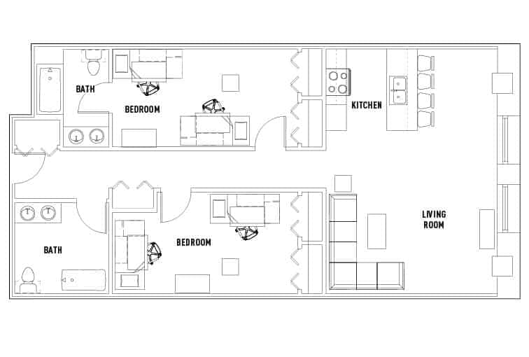 2 Bedroom 2 Bathroom - Image 2