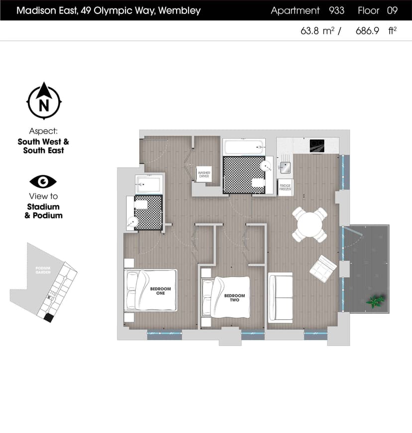 2 Bedroom Apartment - Image 61