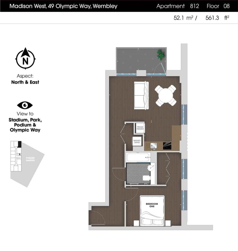 1 Bedroom Apartment - Image 115