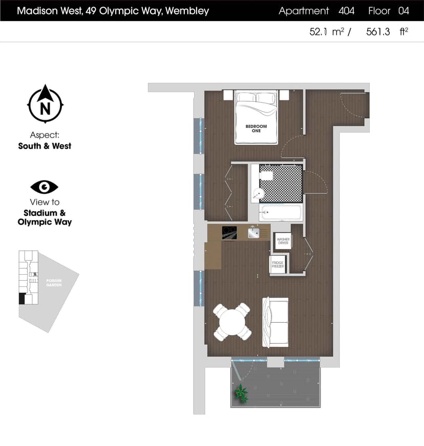 1 Bedroom Apartment - Image 95